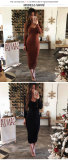 Sexy crew neck long sleeve comfortable striped dress ZC2836