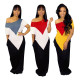Leisure Comfy Summber Color Block Loose Dress TRS930