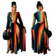 Newest Female Deep V Collar High Split Long Dress SMR9235