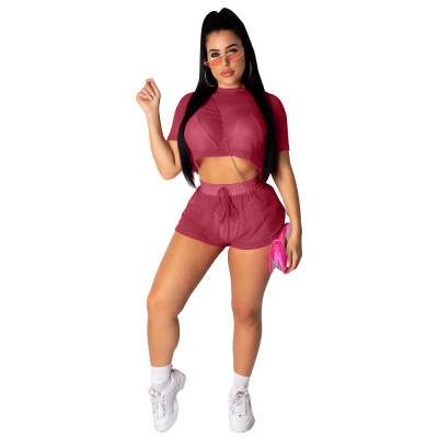 Factory Price Summer Outdoor Women Shorts Suits DN8261