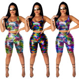 New Design Popular Bodycon Sequin Shorts Suits SN3546