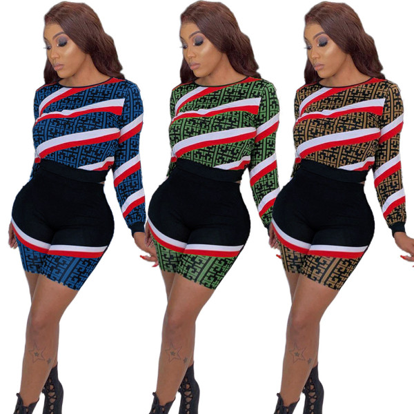 Hot Printing Patchwork Women Bodycon Sets For Daily Wear YX9132