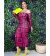 Sexy one-shoulder totem print dress YN9172