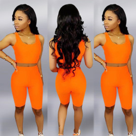 Cheap Sport Outfits Tank Top+Bodycon Shorts MA6161