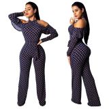 Halter Neck Off Shoulder Wide Leg Jumpsuits SMR9066