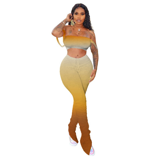 Fashionable Women\'s Multicolor Gradient Sexy Suit MD333
