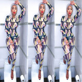 Sexy Head Print Two-Piece Set TZ98011