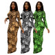 Online Sale Leopard Printed Mid Waist Belted Pencil Dress SMR9454