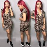 Wholesale Price Printing Hooded Short Jumpsuit HM5149