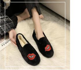Plus velvet socks flat-bottomed peas shoes soft-soled shoes GCB2
