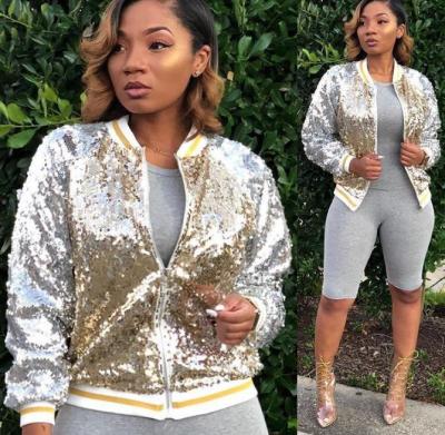Sequin Coat Fashion Women Autumn Tops TRS886