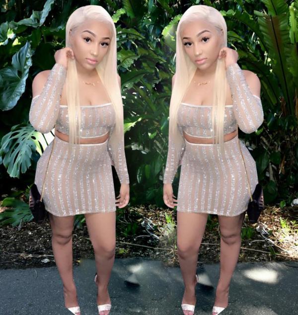 Sequined Skirt Set Two-piece Set Nightclub QQM3526