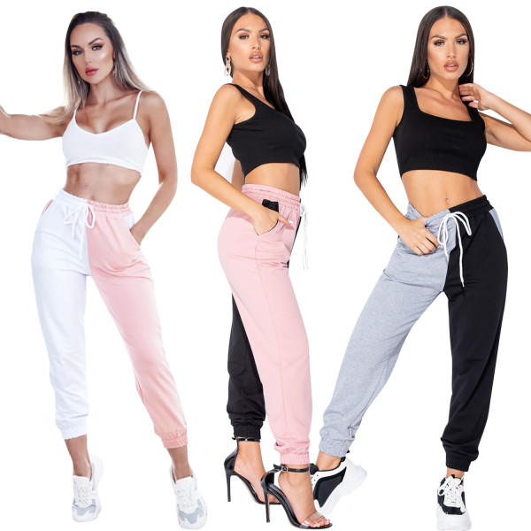 Ladies autumn sports jogging casual pants strappy leggings XZ3672