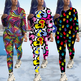 Trendy 2 Pieces Bodycon Tie Dye Casual Women Outfits MA6245
