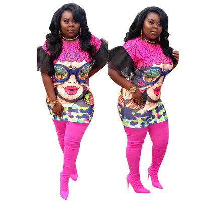 Lovely Clubwear Women Cartoon Pattern Mini Dress LS6213
