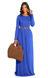 Bodycon Solid Cotton Nip-Waisted Maxi Dresses WMZ1888