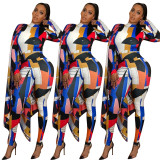 Unique Winter Colorful Slim Fitting Jumpsuit With Cloak ED8138