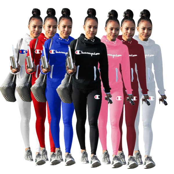 Sprot Fashion Outfits High Neck T-Shirt Pencil Pants H1058