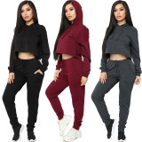 Autumn and winter sweater fashion sports home leisure two-piece LLS0235
