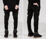 Locomotive personality folds Slim pants high elastic jeans TX999