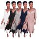 Classic Button-Down Cardigan Pure Color Shirt Dress SMR9387