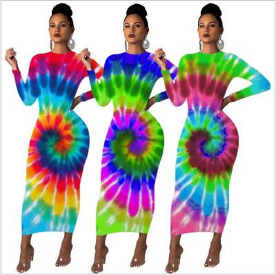 Positioning print dress YLY003