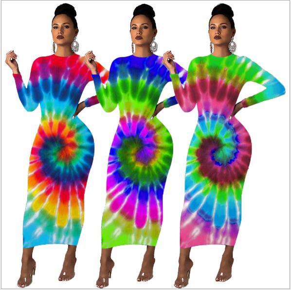 Positioning print dress YLY003