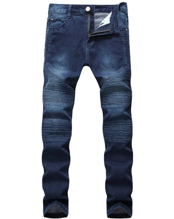 Locomotive personality folds Slim pants high elastic jeans TX693-1