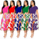 Flowing gold chain print dress YM8472