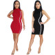 Casual Sleeveless Bodycon Midi Dress F8194