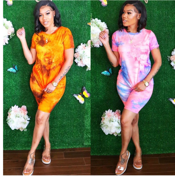 Women's casual fashion tie-dye printing suit TY1803