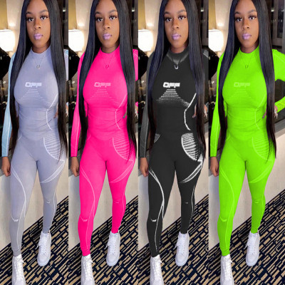 Fashion Digital Printing multicolor Two Piece Suit MR2050