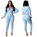 Waist leisure sports two-piece set YZ2133