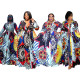 Euramerican Printing Belted Long Dress With Pocket SMD7019