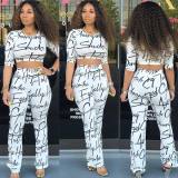 New Arrival Summer Printing 2 Pieces Ladies Suits ARM8077