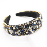 Baroque Geometric Wide-Brimmed Color Ciamond Prom Catwalk Hair Accessory JB7691456