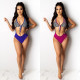 Sexy Digital Print Lace Up Swimsuit FX38