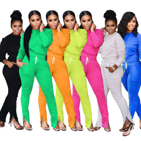 Fashion casual sports zipper set A8028