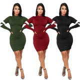 Long Sleeves Slim Women Autumn Bodycon Dress WMZ2346