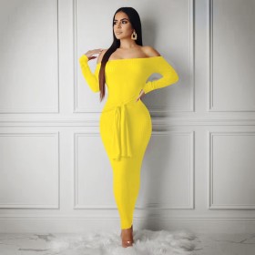 Sexy dress long sleeve pit dress YMT6102
