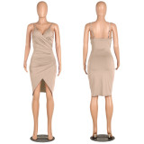 Deep V Neck Sexy Women Club Mini Dress WMZ6233