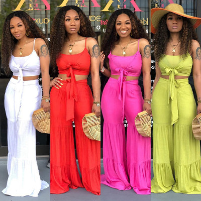 Online Sale Lady 4 Colors Plain Color Casual Sets LD8331