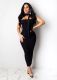 Glitter Stylish Backless Slim Fitting Strapless Bandage Long Dress R6249