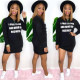 Womens street fashion loose letter dress SH7206