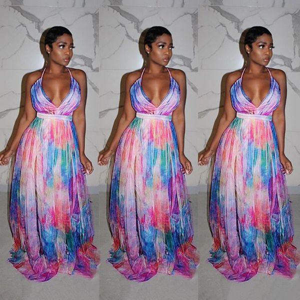 Women's fashion sexy digital print dress YS358