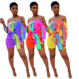 Fashion sexy word shoulder suit YW007