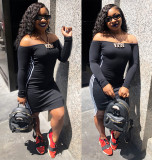 Casual Kinning A Word Shoulder Bodycon Dress D8221
