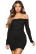 Solid color long sleeve drop shoulder dress MZ2465