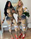 New Style Autumn Winter Printing Bodycon Sets For Wholesale YZ1958
