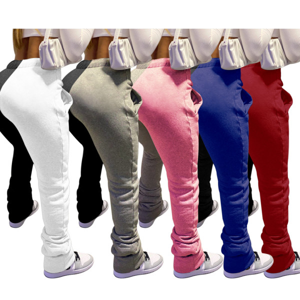Ladies Ladies Bandage Insert Pocket Casual Ladies Pants Nightclub Clothes K2051